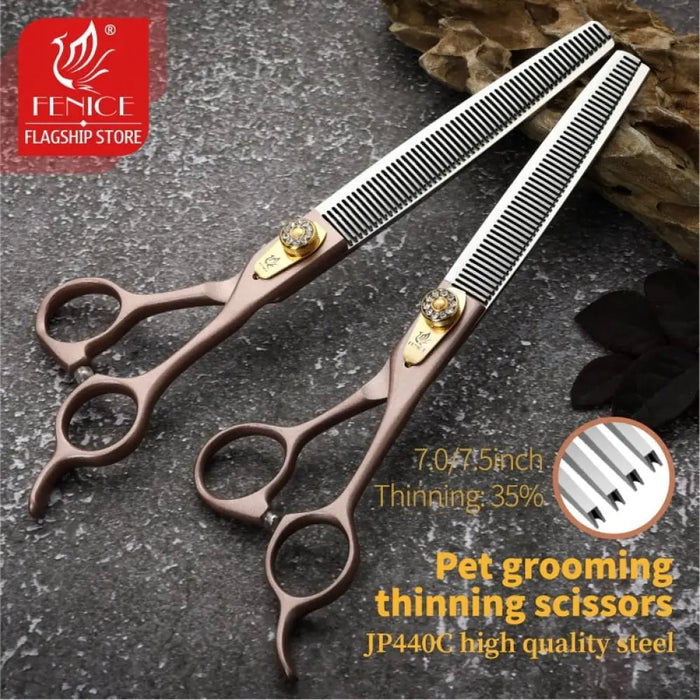 Professional 7 7.5 Inch Pet Dog Grooming Scissors Thinning