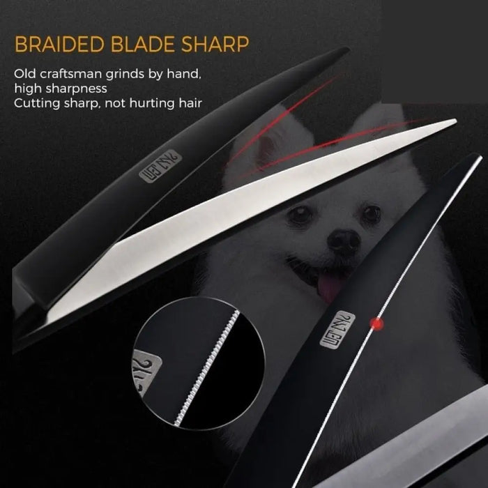 Professional 7 Inch Curved Cutting Scissors Blade With Saw