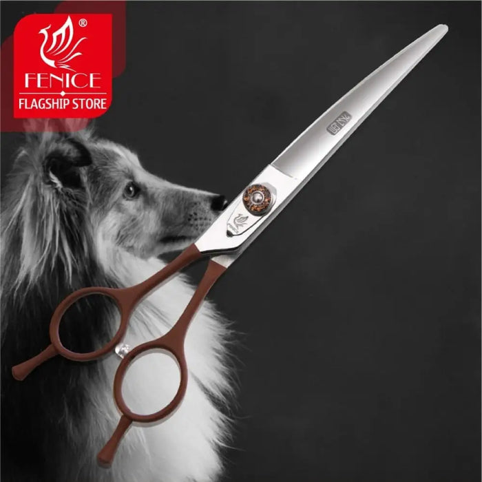 Professional 7 Inch Left Hand Use Curved Pet Grooming
