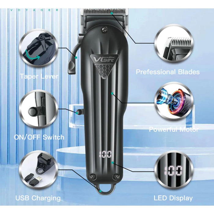 Professional Electric Led Adjustable Powerful Hair Trimmer For Men