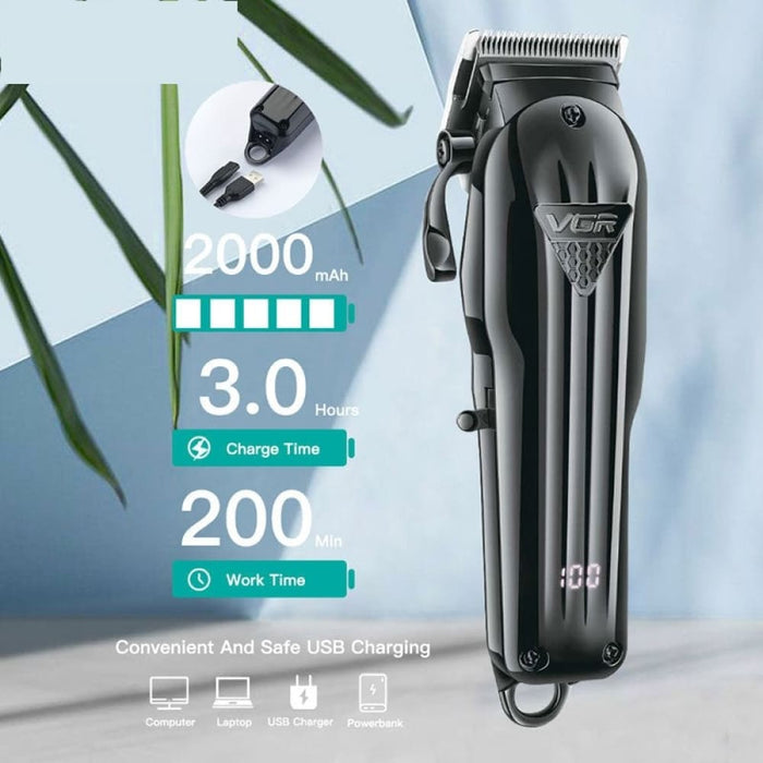 Professional Electric Led Adjustable Powerful Hair Trimmer For Men