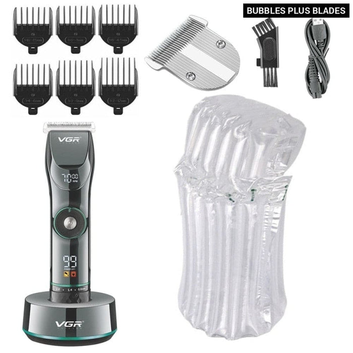 Professional Electric Cordless Rechargeable 15 Motor Speed Adjust Hair Trimmer For Men