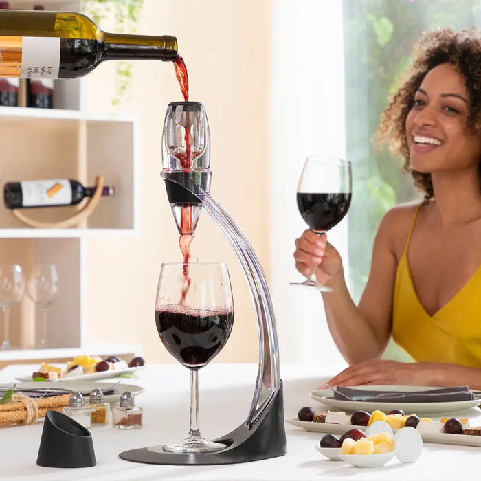 Professional Wine Aerator With Tower Stand And Non-drip