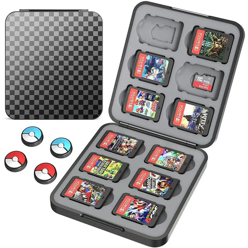 Protective Shell Switch Storage Bag With 4 Joy-con Thumb