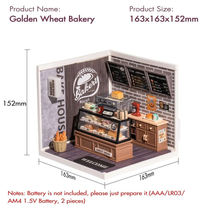 3D Puzzle Kit Build Your Own Golden Wheat Bakery A Charming And Intricate Diy Miniature House Set For Kids Adult