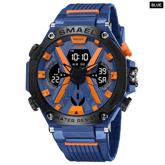 Men Quartz Original 50M Waterproof Wristwatch Time 8087 Sport Military Army