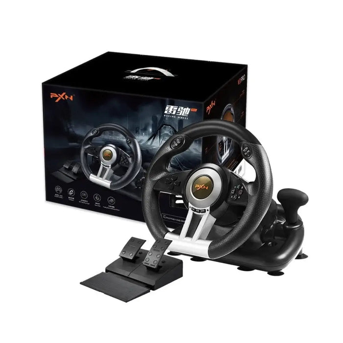 V3 Racing Steering Wheel With Pedals Vibration Volante