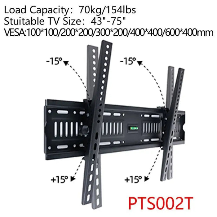 Tv Rack With Full Motion Load Up To 70kg Vesa 600x400mm - 6