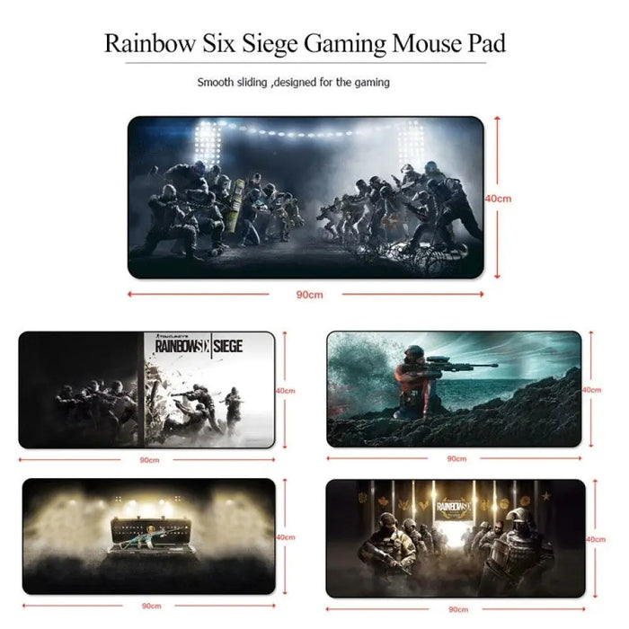 Rainbow Six Siege Large Lockedge Mouse Pad For Desk