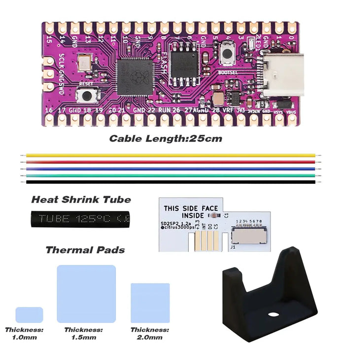 Raspberry Picoboot Board Rp2040 Dual-core And Gc2sd Adapter