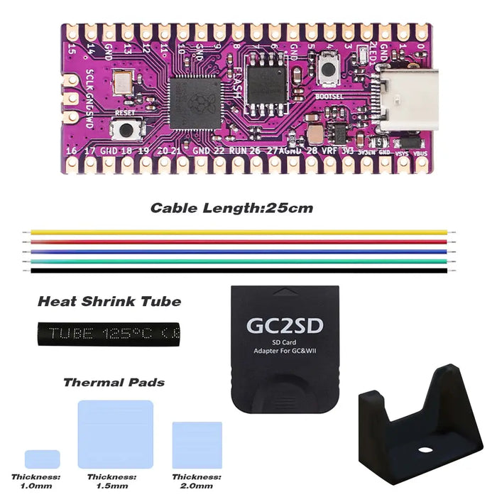 Raspberry Picoboot Board Rp2040 Dual-core And Gc2sd Adapter