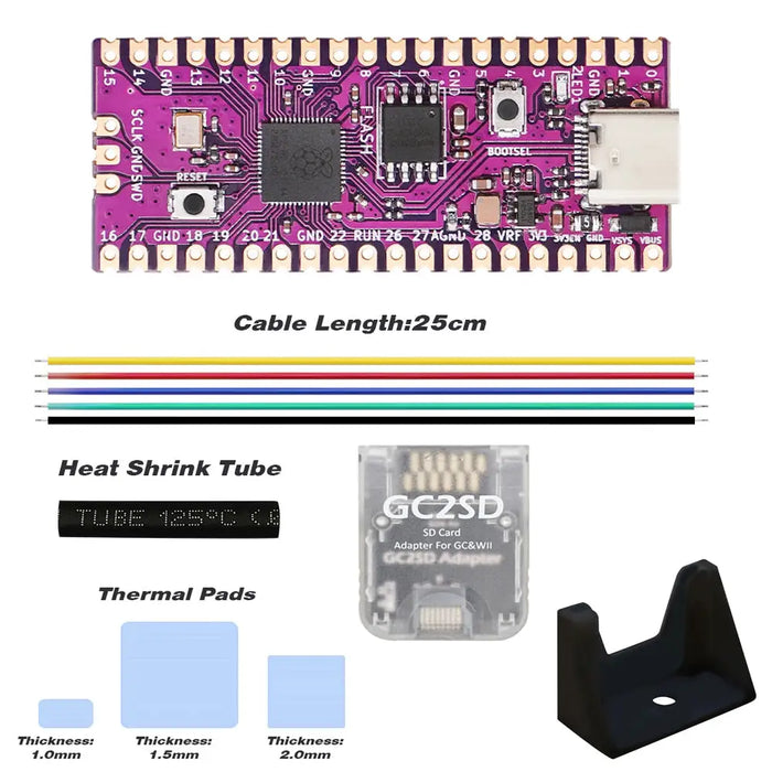 Raspberry Picoboot Board Rp2040 Dual-core And Gc2sd Adapter