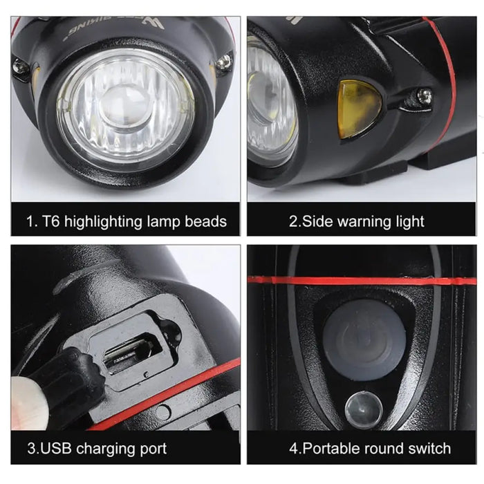 Usb Rechargeable 350 Lumen Auto Sensor Bicycle Light