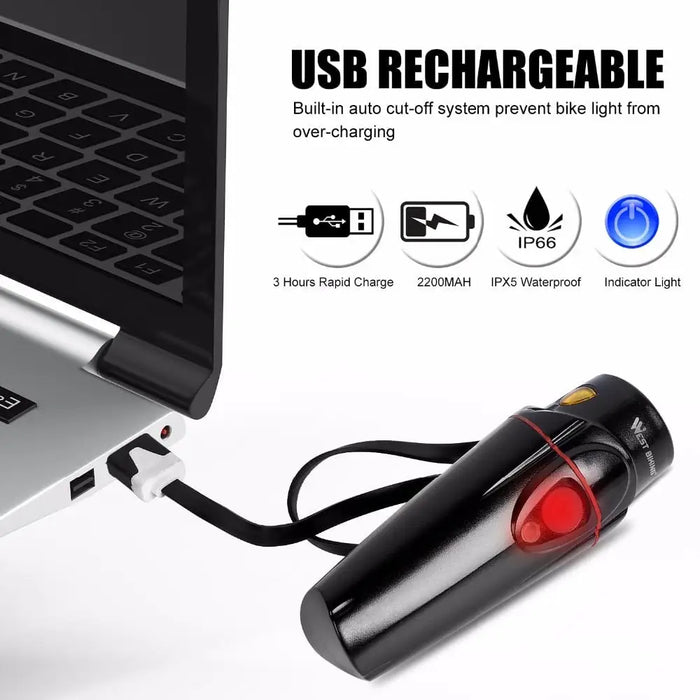 Usb Rechargeable 350 Lumen Auto Sensor Bicycle Light