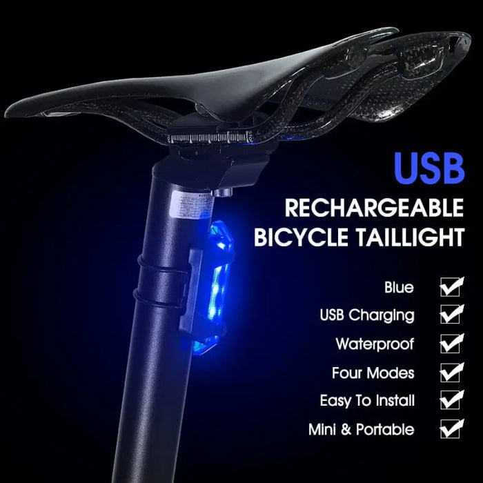 Usb Rechargeable 4 Mode Bicycle Taillight