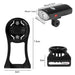 Usb Rechargeable Bike Light With Gopro Mount Holder