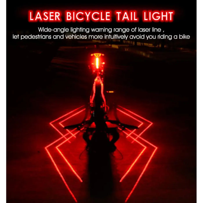 Usb Rechargeable Laser Bicycle Taillight