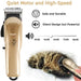 Usb Rechargeable Low Noise Cordless Electric Dog Hair