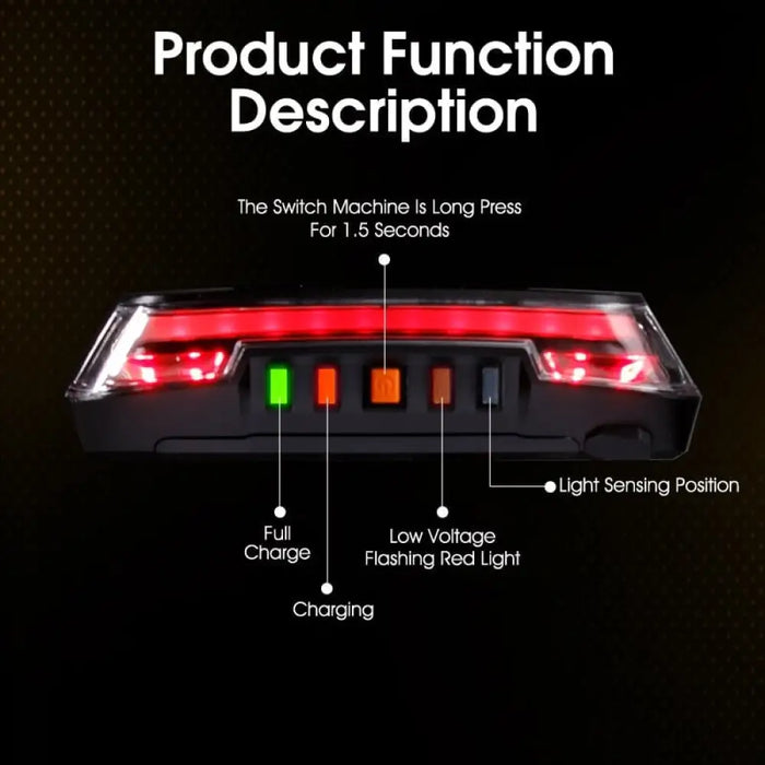 Usb Rechargeable Smart Bike Taillight