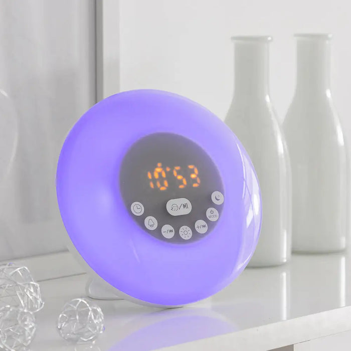 Rechargeable Sunrise Alarm Clock With Speaker Slockar