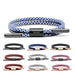 Reflective Braided Rope Titanium Germanium Wristband Balance