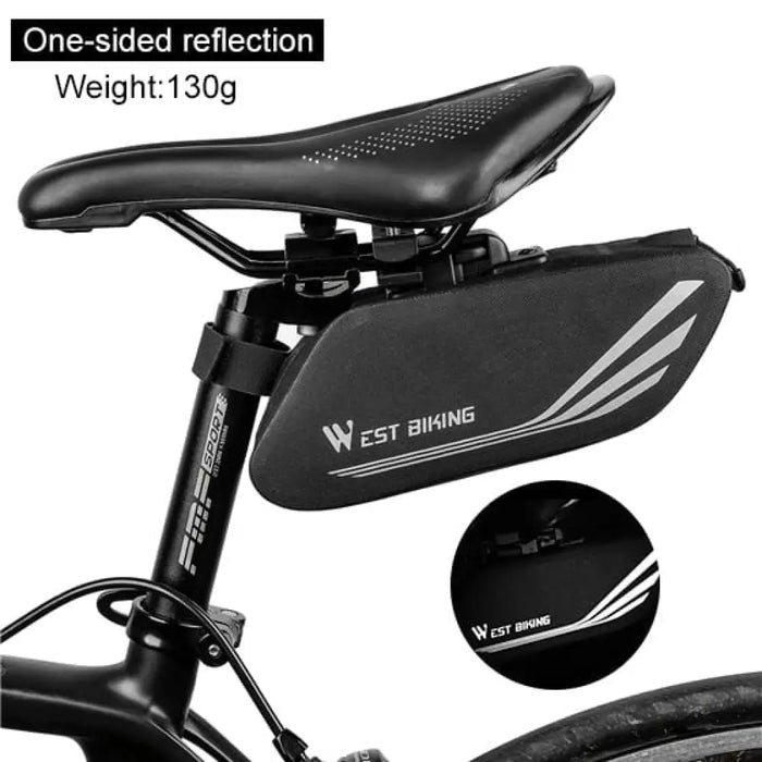 Reflective Stripes Design Waterproof Seatpost Pannie Bag