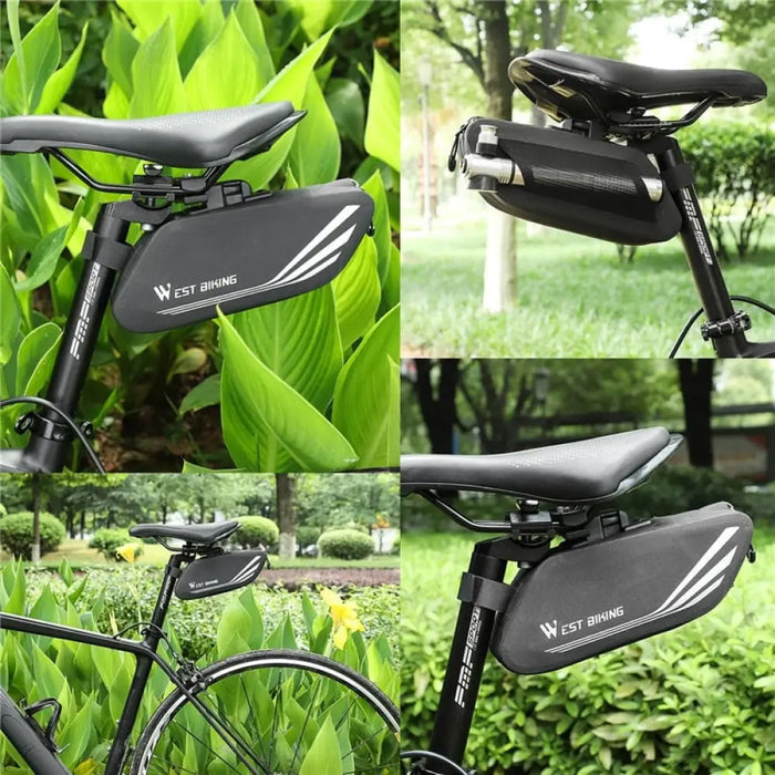 Reflective Stripes Design Waterproof Seatpost Pannie Bag