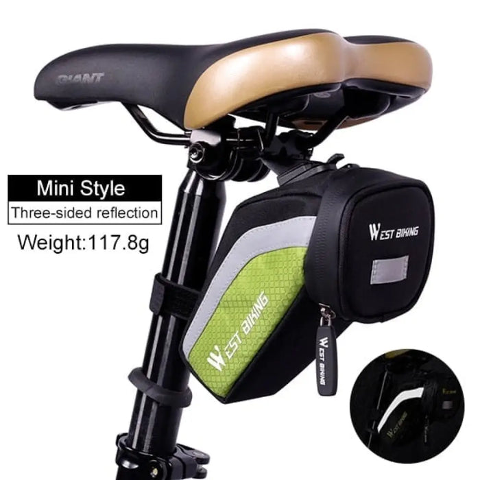 Reflective Stripes Design Waterproof Seatpost Pannie Bag