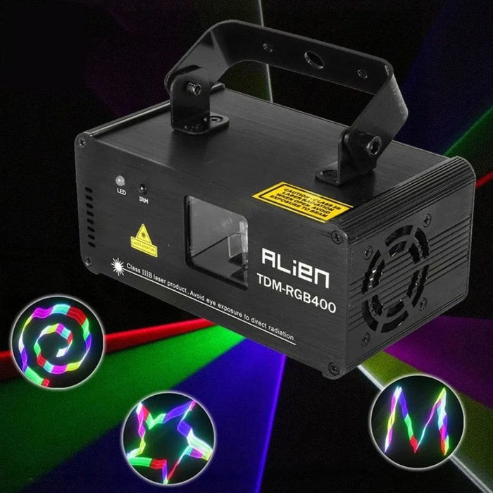 Remote 3D RGB 400mW DMX 512 Laser Scanner Projector Stage Lighting Effect Party Xmas DJ Disco Show Lights Full Colour Light