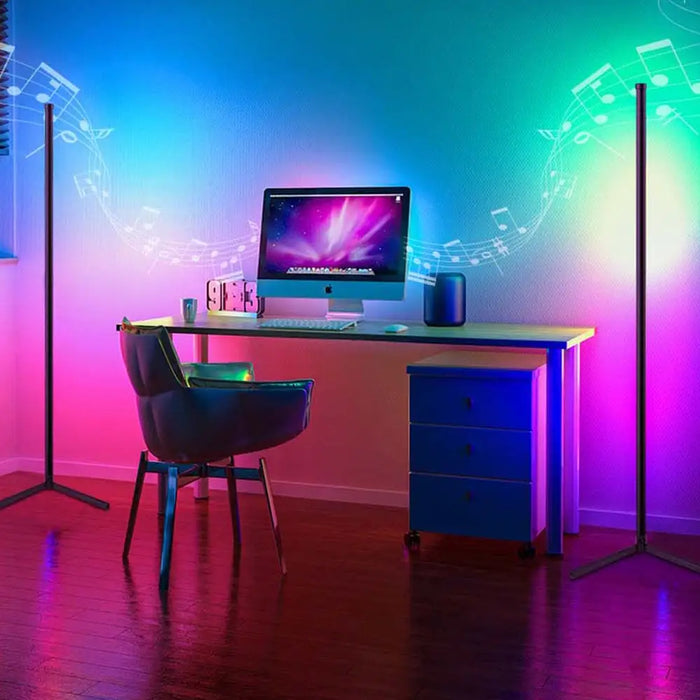 Vibe Geeks Remote Controlled Dimmable Standing Corner Floor