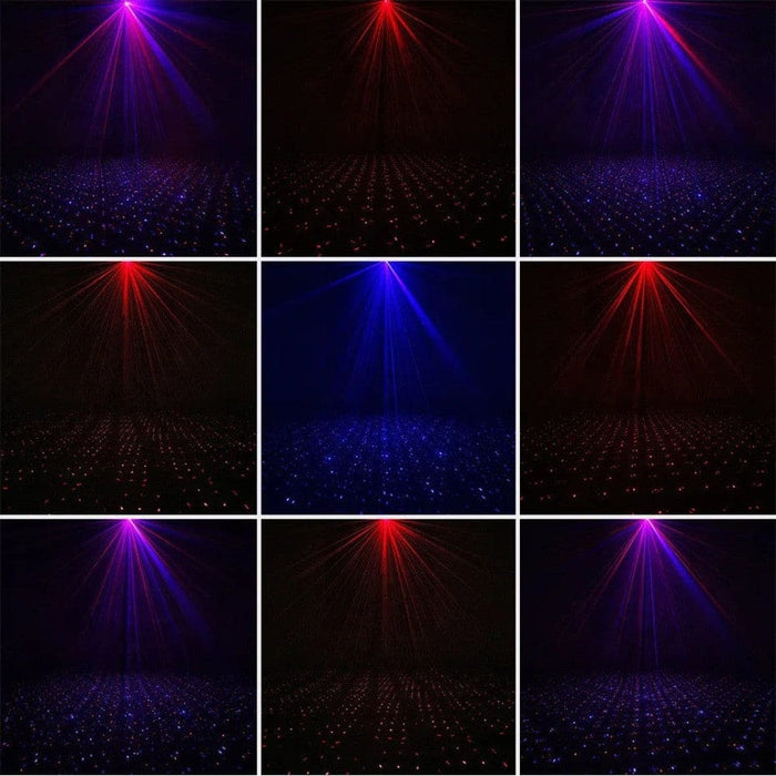 Remote RB Star Dots DJ Disco Party Laser Projector Holiday Christmas Dance Wedding Stage Lighting Effect Sound Activated