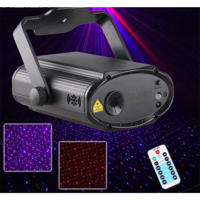 Remote RB Star Dots DJ Disco Party Laser Projector Holiday Christmas Dance Wedding Stage Lighting Effect Sound Activated