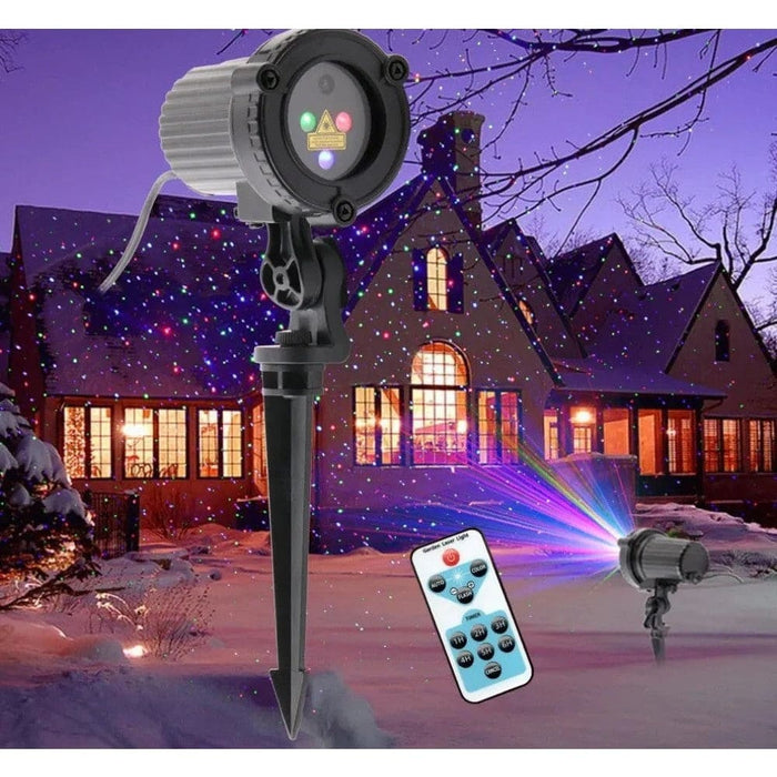 RGB Remote Static Star Dots Laser Projector Light Garden Outdoor Waterproof Christmas Tree Xmas Holiday Shower Lighting