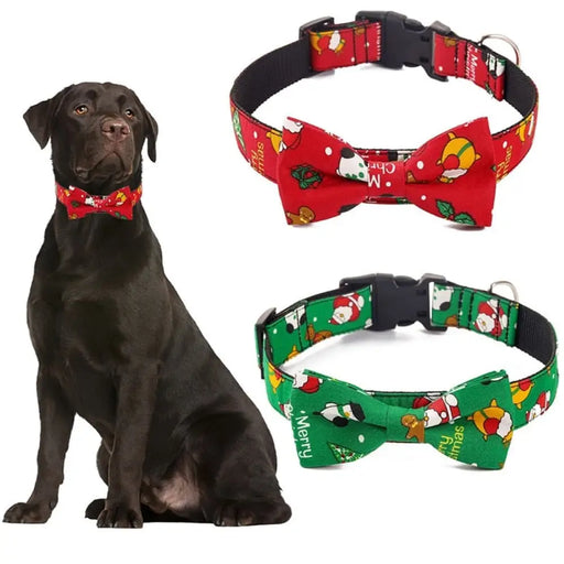 Removable Durable Adjustable Buckle Bow Tie Pet Collar