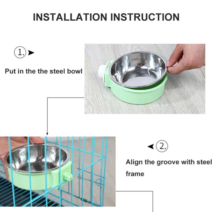 Removable Eco-friendly Hanging Water Food Pet Feeder Dog