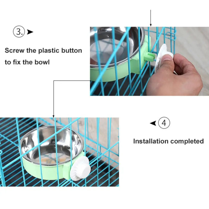 Removable Eco-friendly Hanging Water Food Pet Feeder Dog