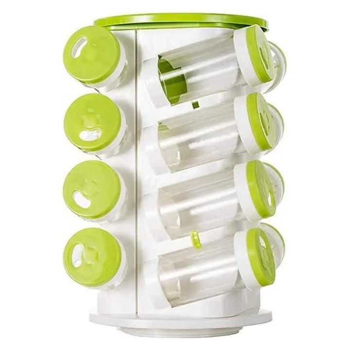 Vibe Geeks Revolving Transparent Spice Rack Seasoning