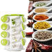 Vibe Geeks Revolving Transparent Spice Rack Seasoning