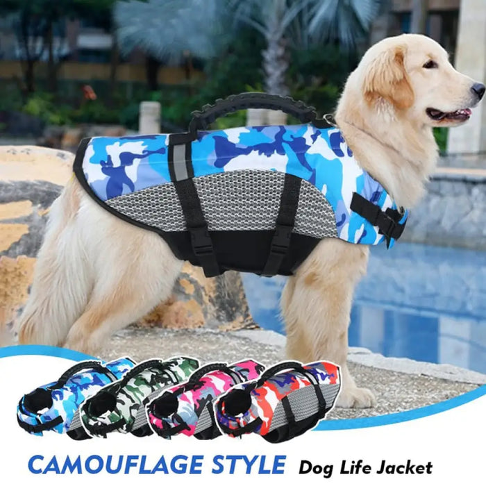 Ripstop Reflective Strip Pet Swimming Vest With High