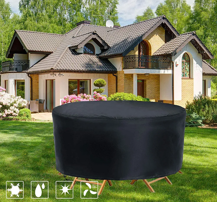 Round Table Outdoor Garden Furniture Rain Cover Waterproof Oxford Sofa Protection Garden Patio Rain Snow Chair Dust Proof Covers