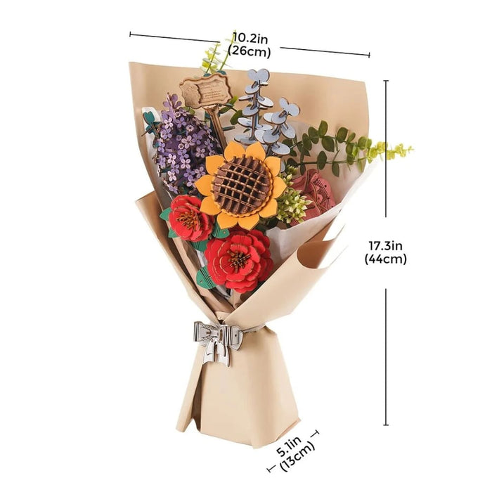 Rowood Diy Wooden Flower Bouquet Beautiful Hand-make Gifts