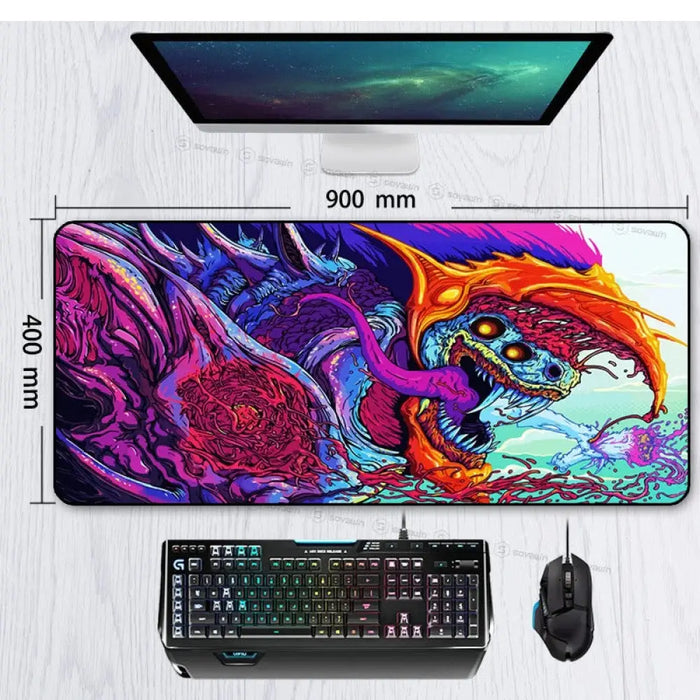 Rubber 900x400mm Hyper Beast Large Locking Edge Mousepad