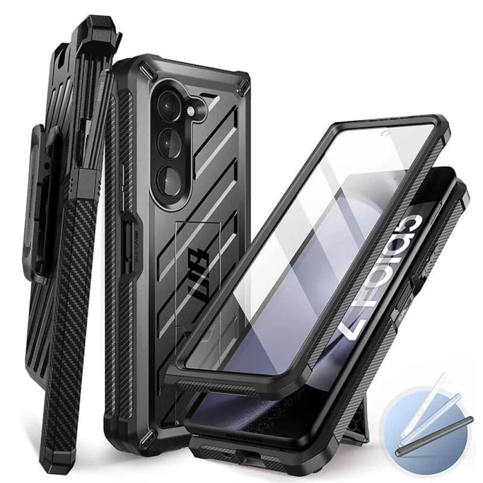 UB Rugged Belt Clip Shockproof Protective Case with Built-in Screen Protector For Samsung Galaxy Z Fold 5 (2023)