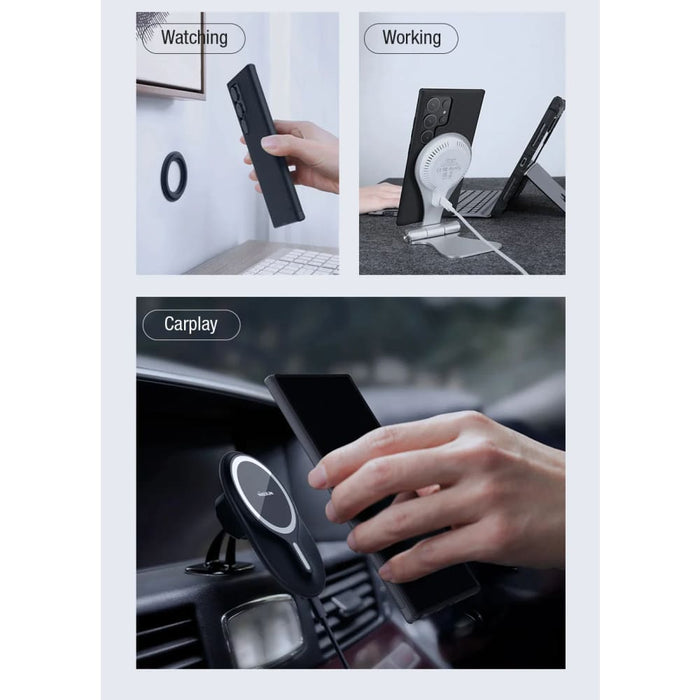 For Samsung Galaxy S24 Ultra / S24 / S24+ Frosted Shield Pro Magnetic Wireless Charging Cover Magsafe Case