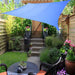 Sapphire Blue Waterproof Sun Sail Outdoor Awnings Polyester