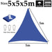 Sapphire Blue Waterproof Sun Sail Outdoor Awnings Polyester