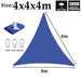 Sapphire Blue Waterproof Sun Sail Outdoor Awnings Polyester