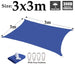 Sapphire Blue Waterproof Sun Sail Outdoor Awnings Polyester