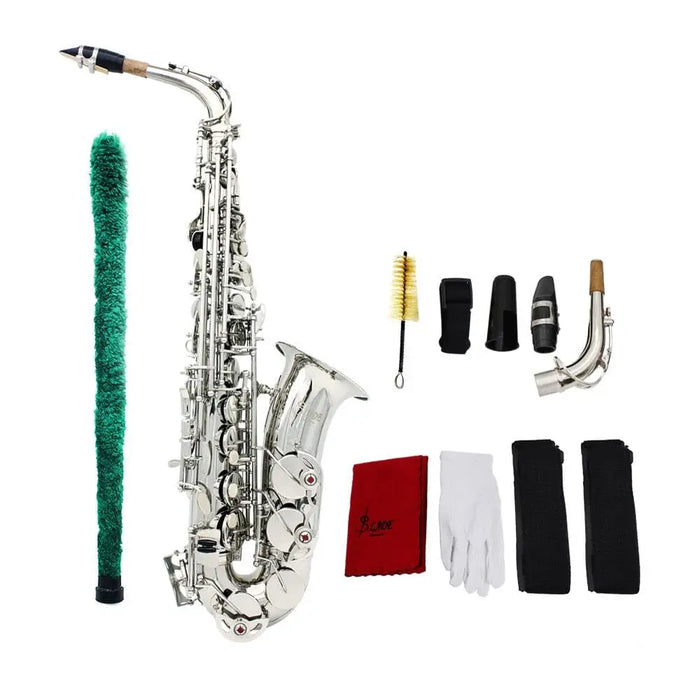 Saxophone Sax Eb Be Alto e Flat Brass Carved Pattern Plastic