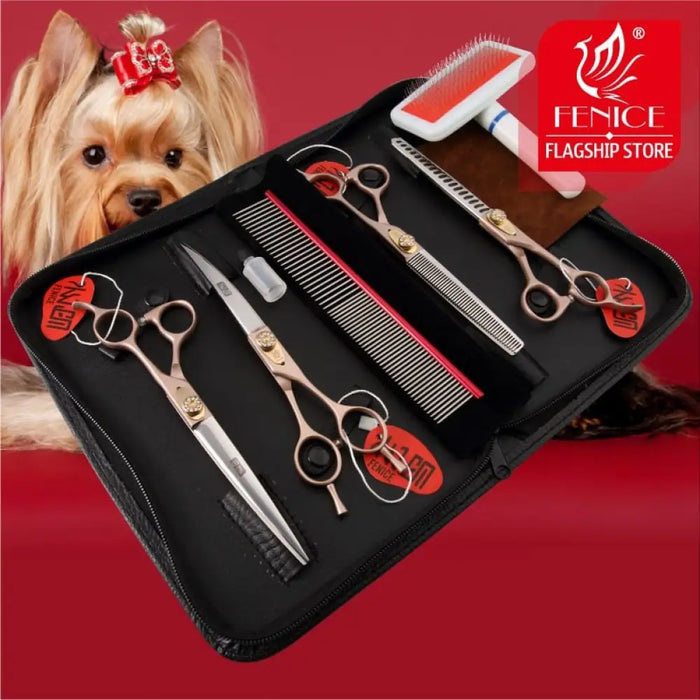 Dog Scissors Set Straight&thinning&curved Pet Grooming Kits